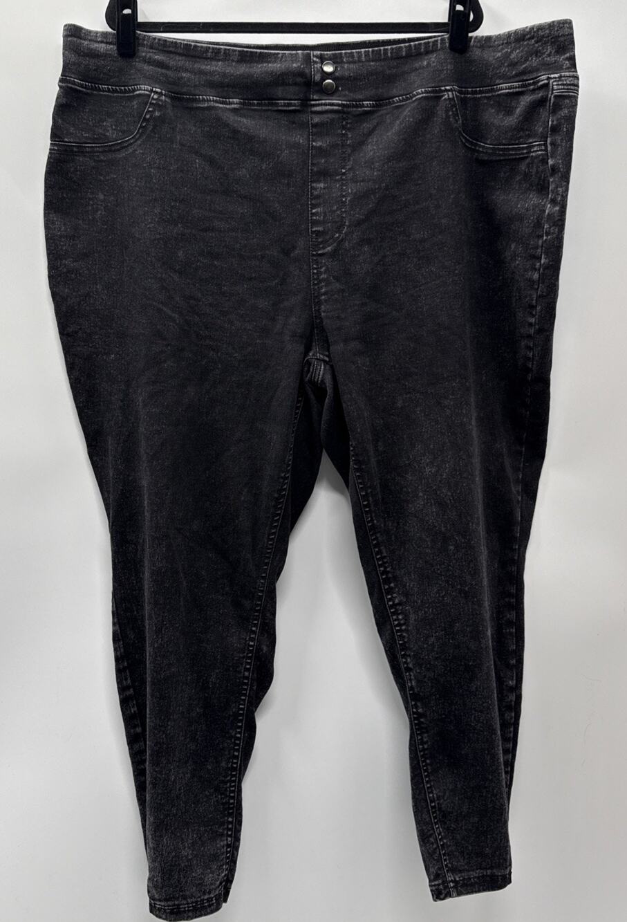 Women Jegging Pant Size 3X Jeans Type Skinny Fit Black Acid Wash